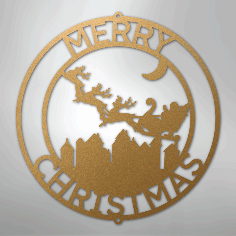 Santas Delivery Monogram - Steel Sign