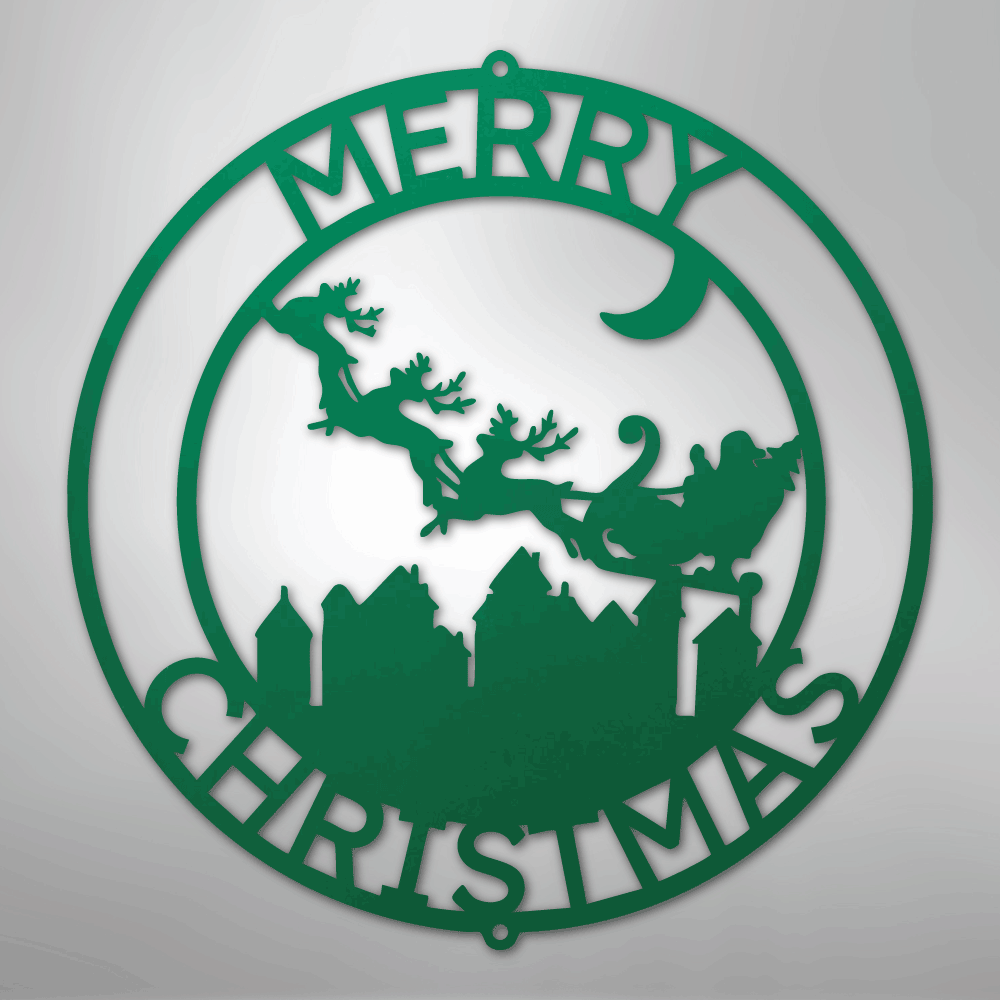 Santas Delivery Monogram - Steel Sign