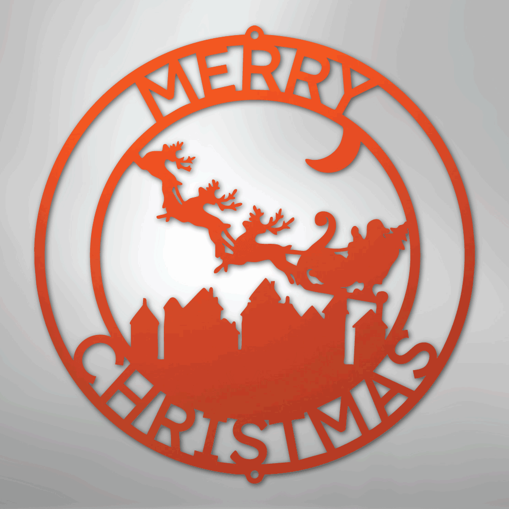 Santas Delivery Monogram - Steel Sign