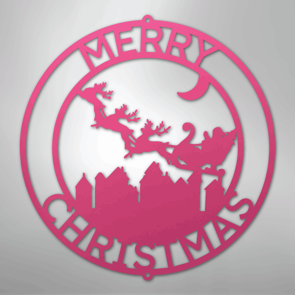 Santas Delivery Monogram - Steel Sign