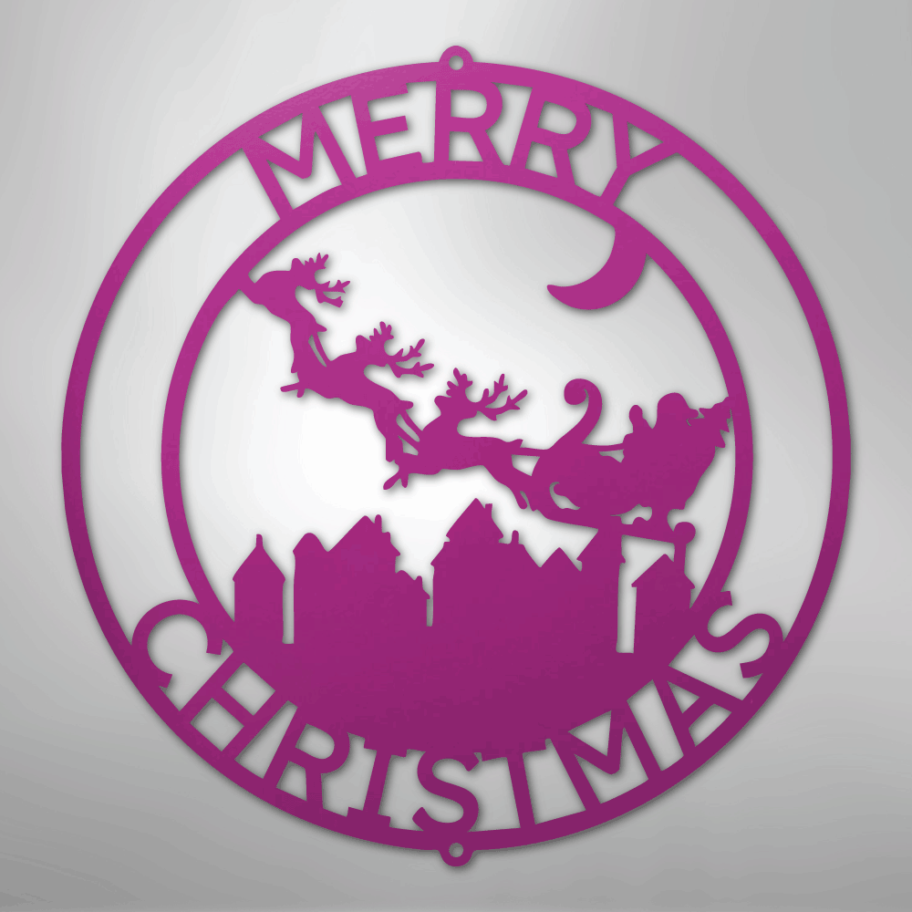 Santas Delivery Monogram - Steel Sign