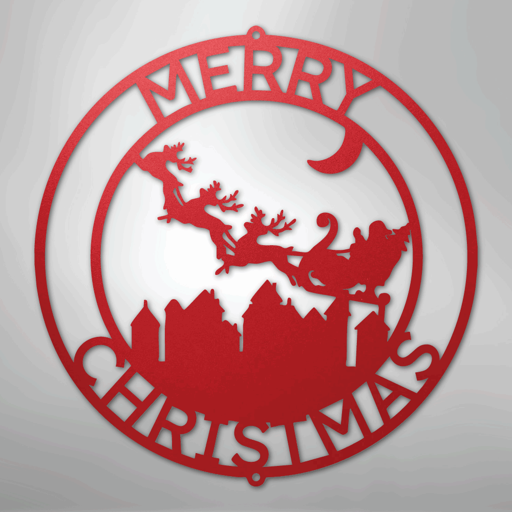 Santas Delivery Monogram - Steel Sign