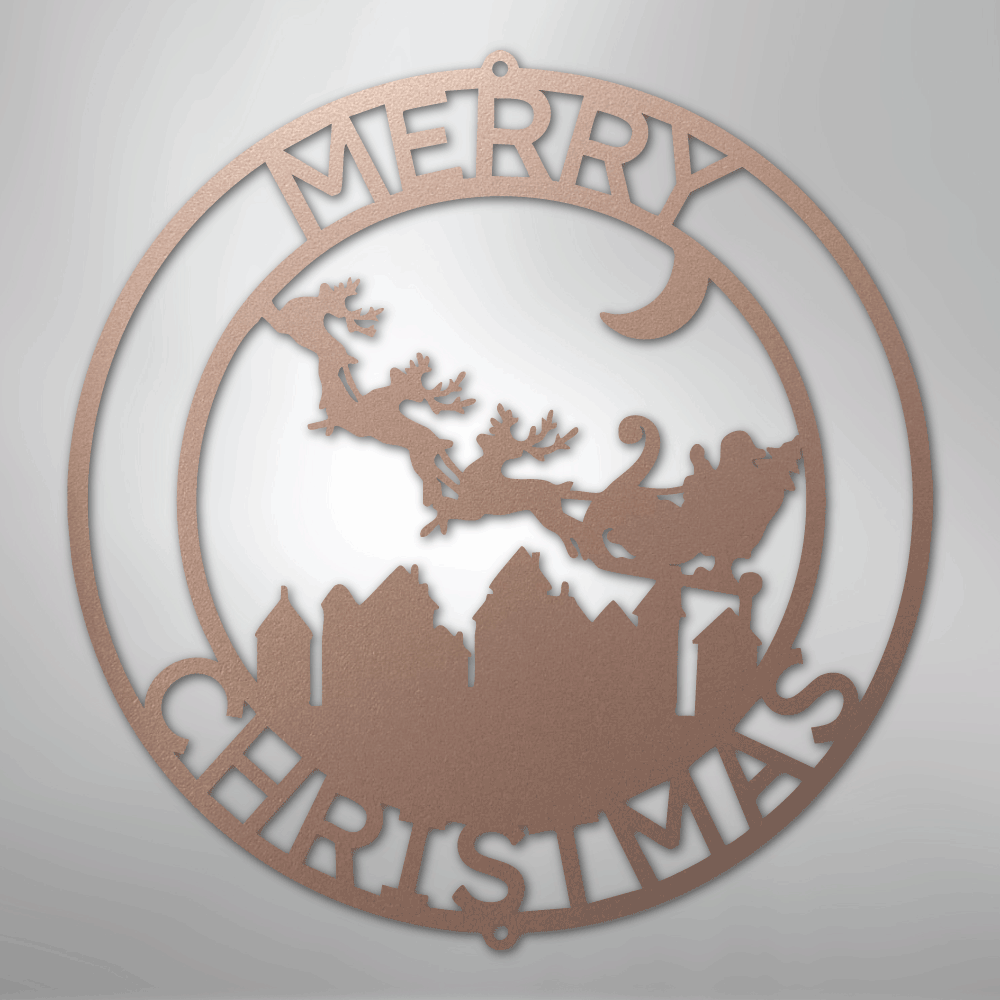 Santas Delivery Monogram - Steel Sign