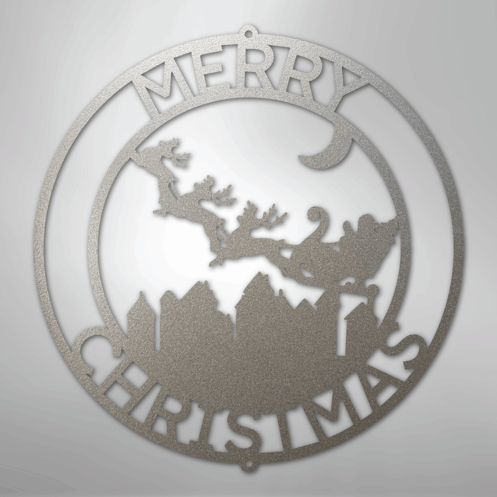 Santas Delivery Monogram - Steel Sign