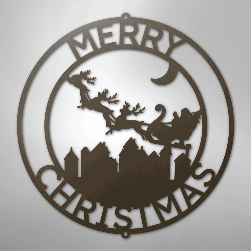 Santas Delivery Monogram - Steel Sign