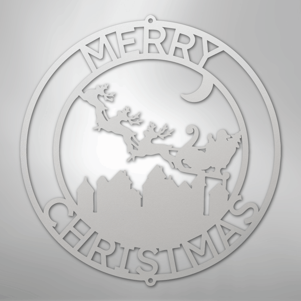 Santas Delivery Monogram - Steel Sign