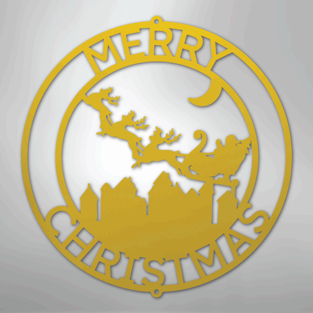 Santas Delivery Monogram - Steel Sign
