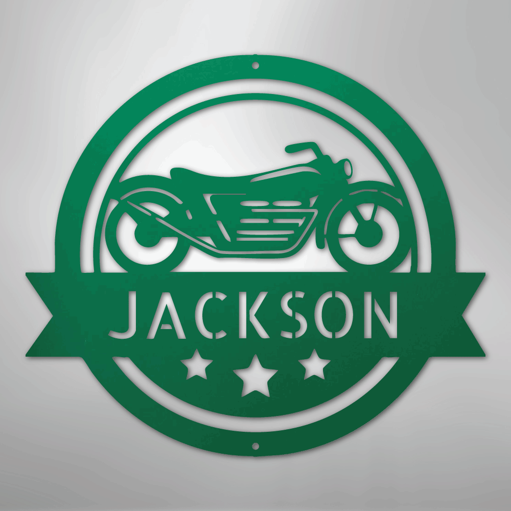 Motorcycle Specialist Monogram - Steel Sign