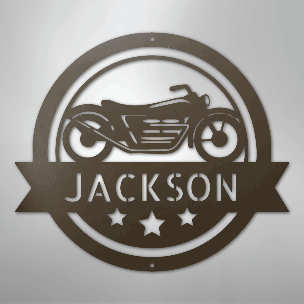 Motorcycle Specialist Monogram - Steel Sign