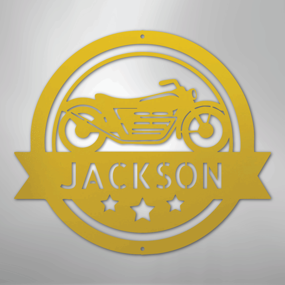 Motorcycle Specialist Monogram - Steel Sign
