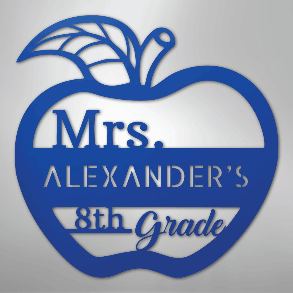 Teacher Appreciation Monogram - Steel Sign