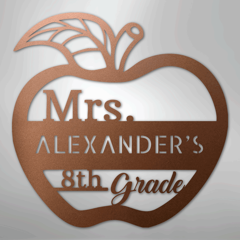 Teacher Appreciation Monogram - Steel Sign
