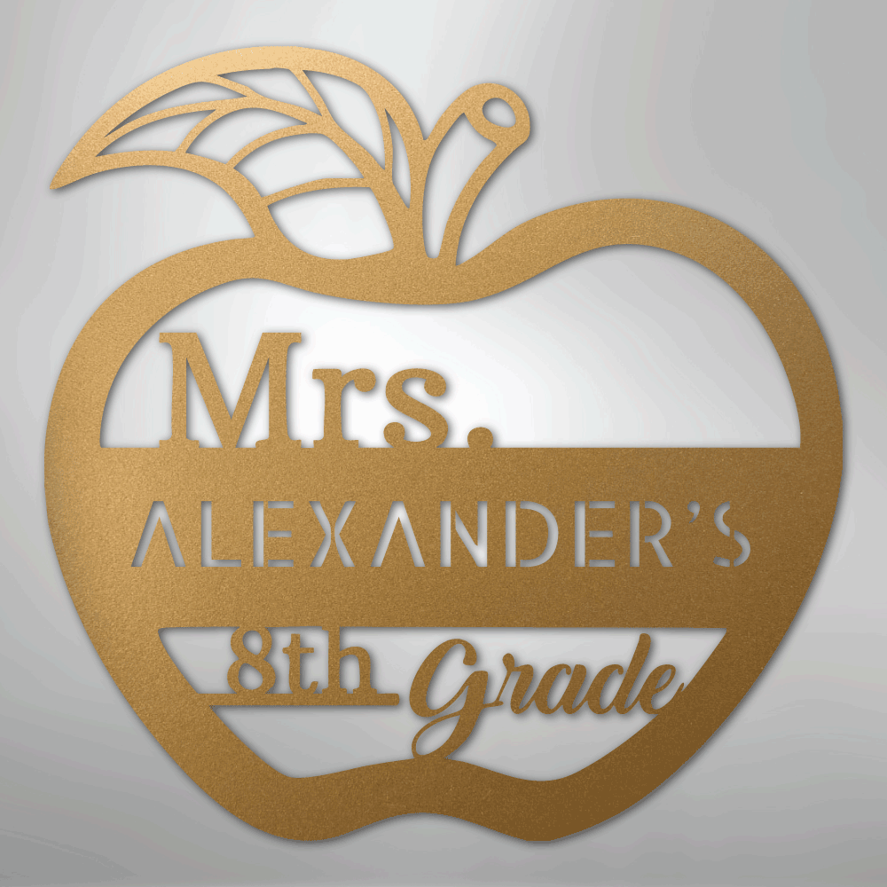 Teacher Appreciation Monogram - Steel Sign