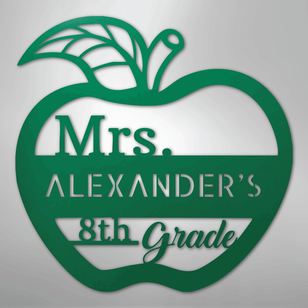 Teacher Appreciation Monogram - Steel Sign