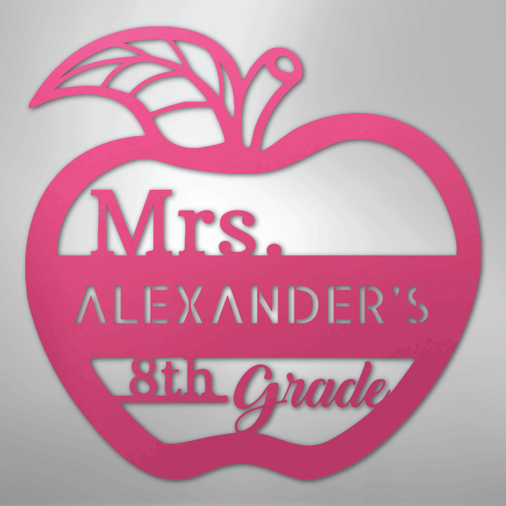 Teacher Appreciation Monogram - Steel Sign