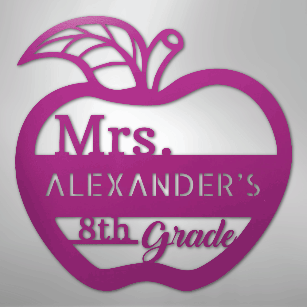 Teacher Appreciation Monogram - Steel Sign