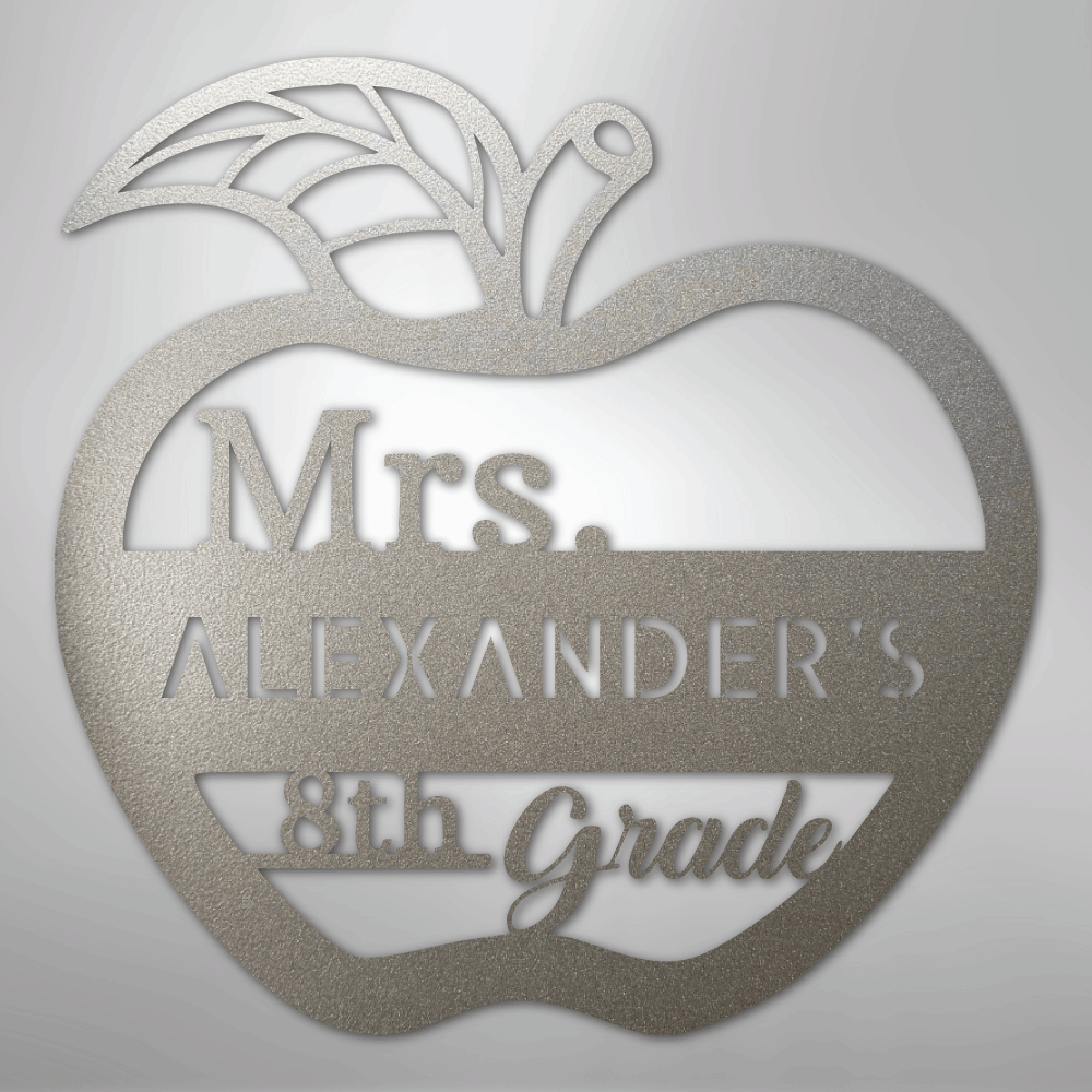 Teacher Appreciation Monogram - Steel Sign