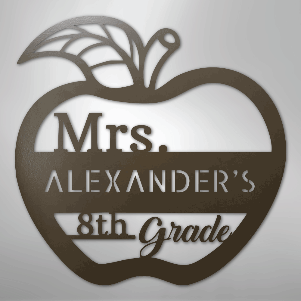 Teacher Appreciation Monogram - Steel Sign