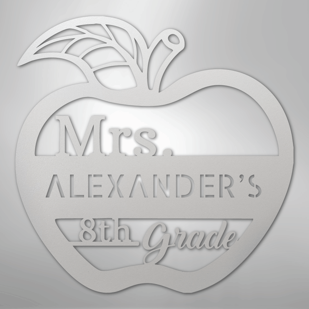 Teacher Appreciation Monogram - Steel Sign