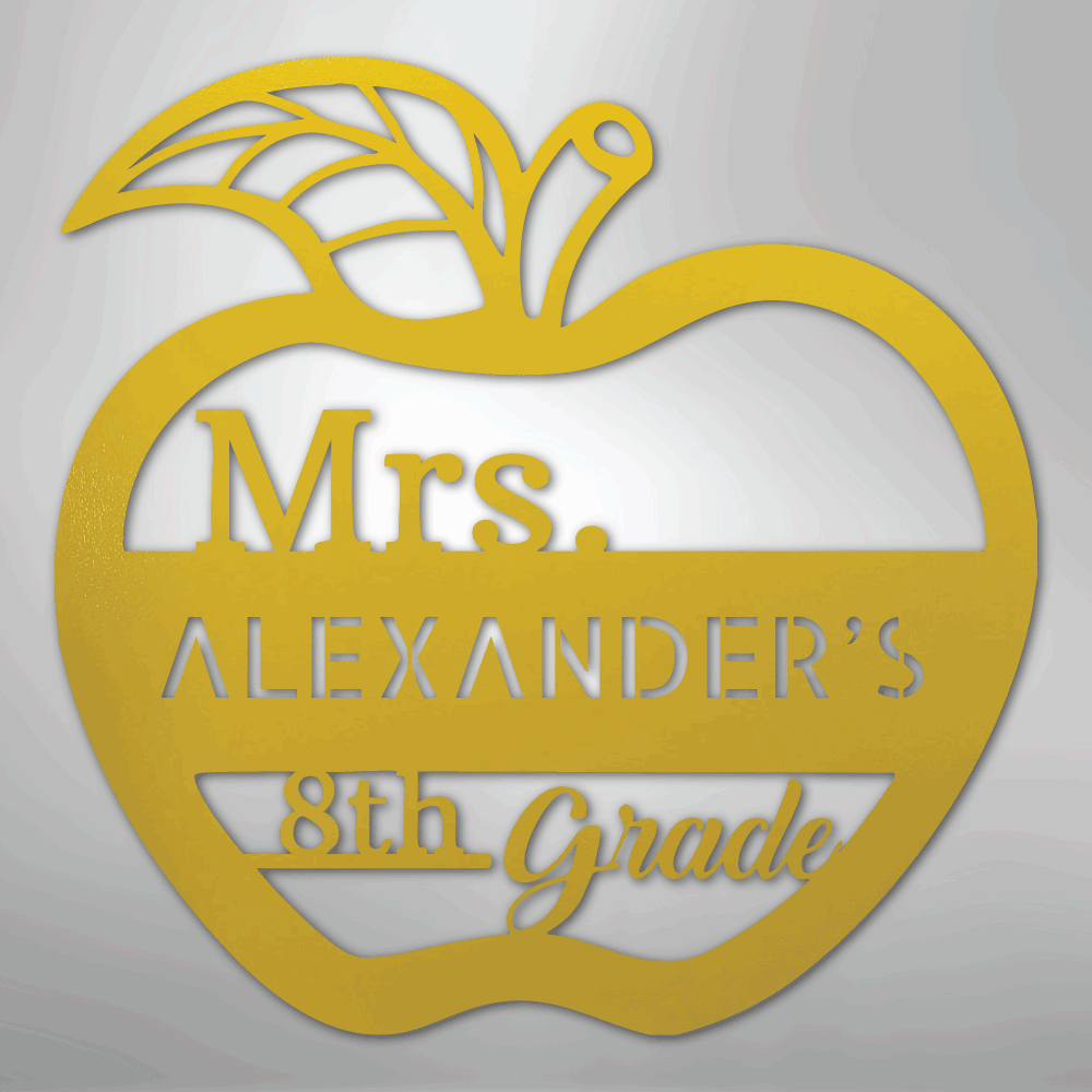 Teacher Appreciation Monogram - Steel Sign