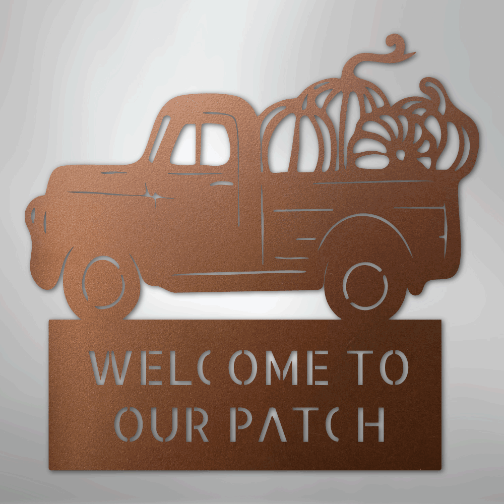Country Truck Monogram - Steel Sign