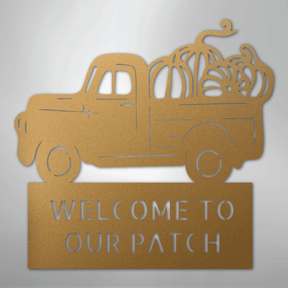 Country Truck Monogram - Steel Sign
