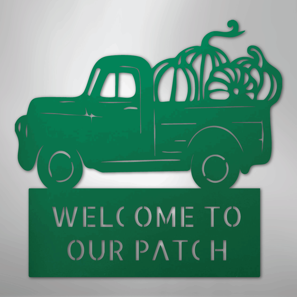 Country Truck Monogram - Steel Sign
