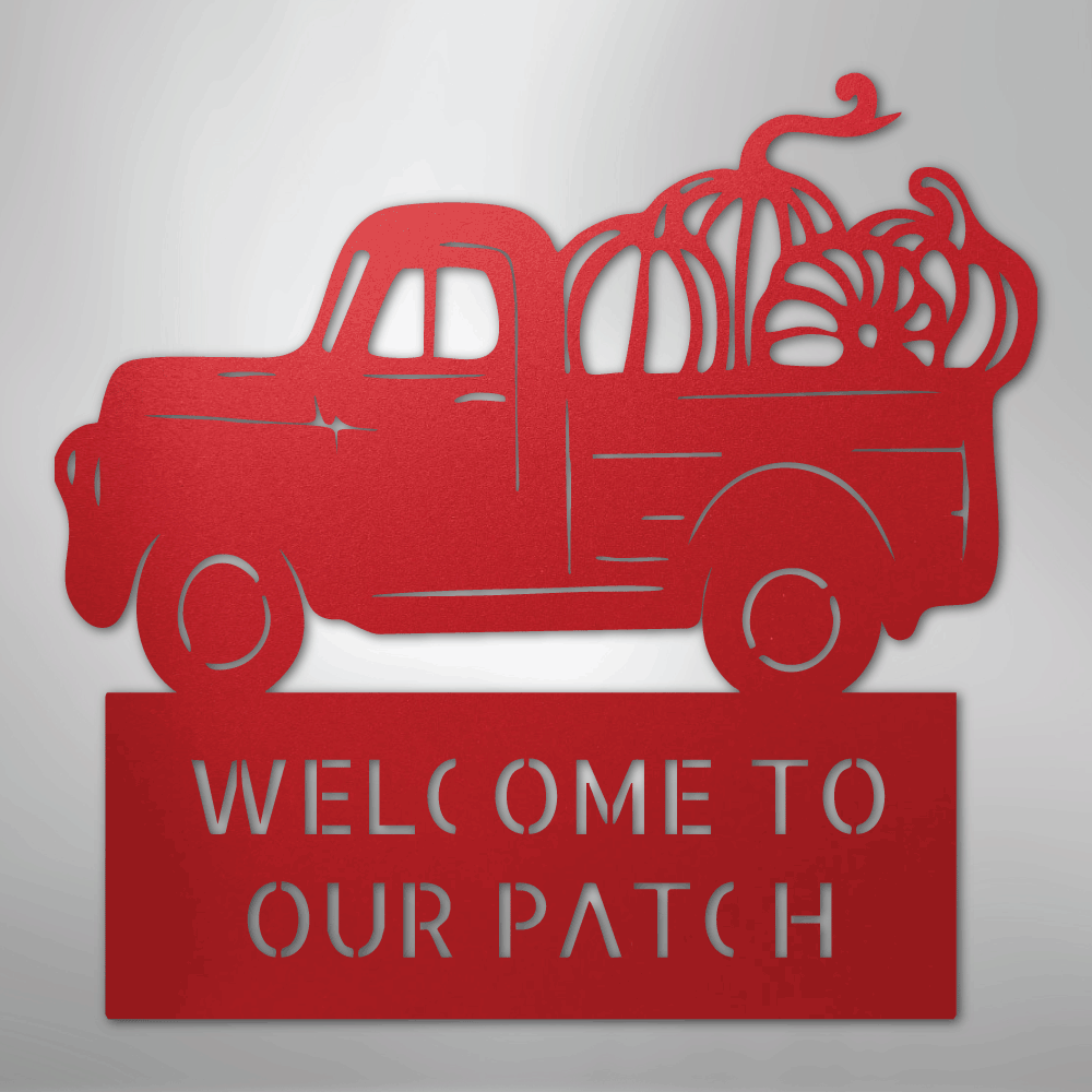 Country Truck Monogram - Steel Sign