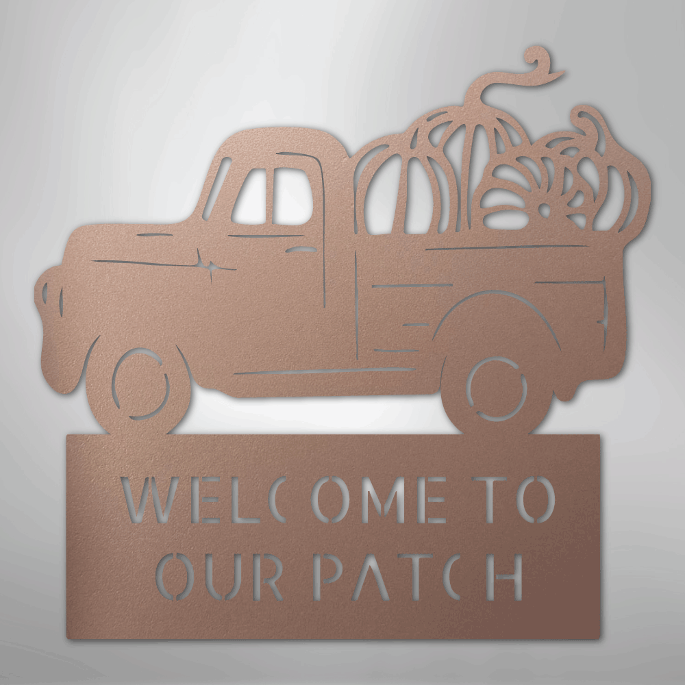 Country Truck Monogram - Steel Sign