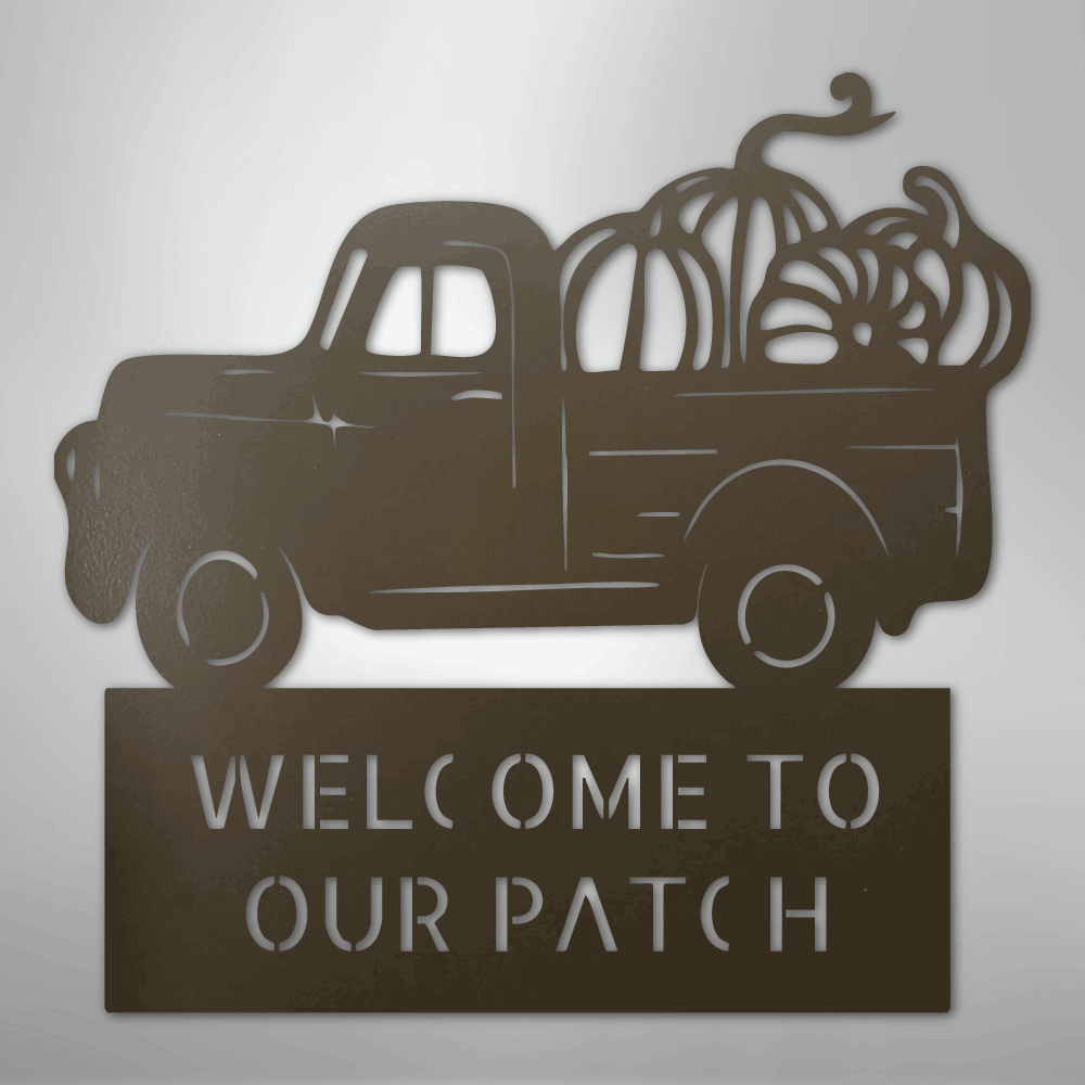 Country Truck Monogram - Steel Sign