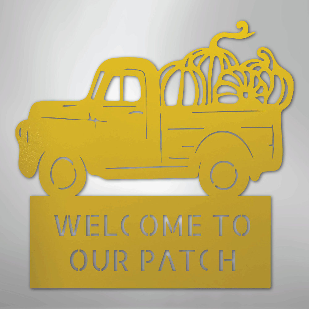 Country Truck Monogram - Steel Sign