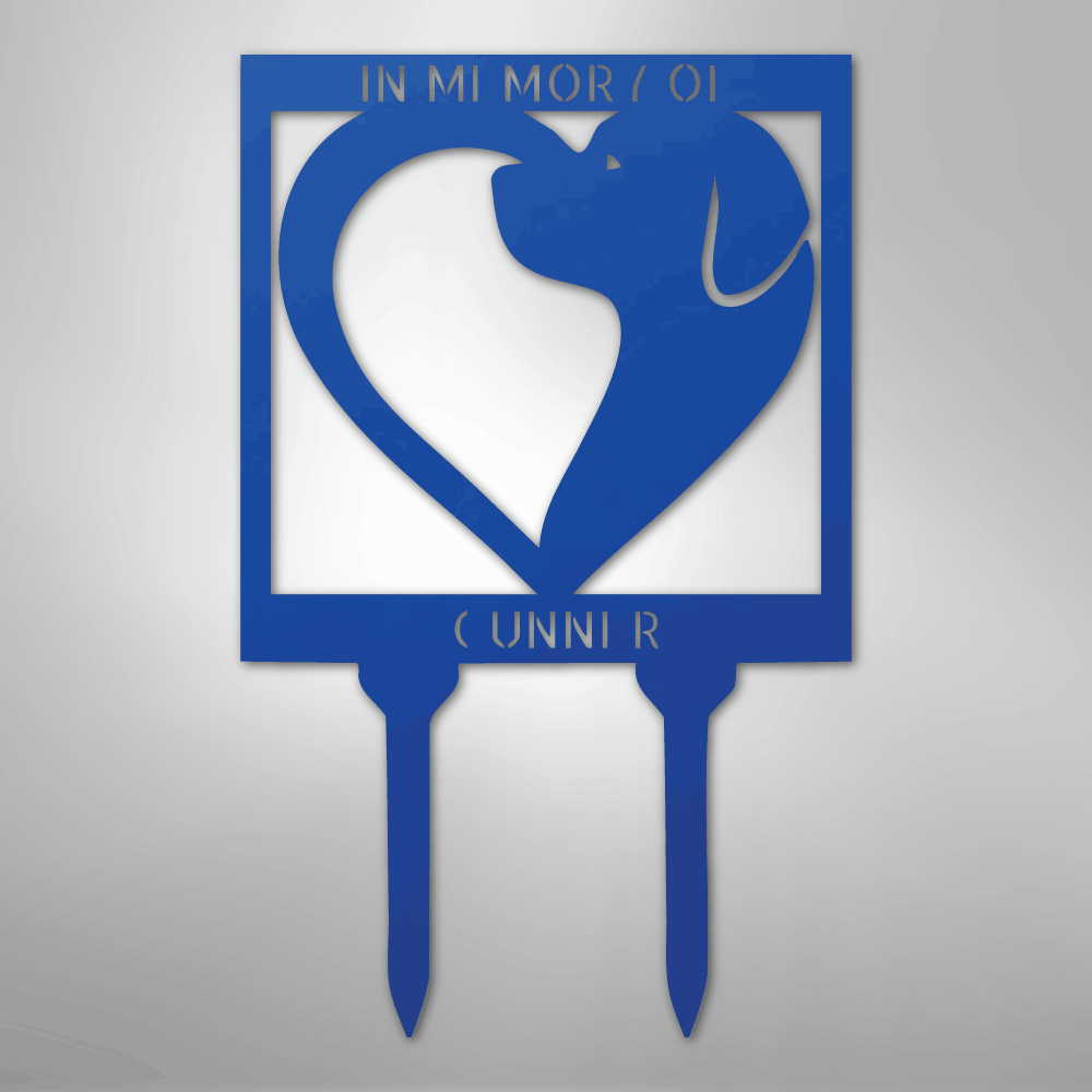 Dog Love Stake - Steel Sign