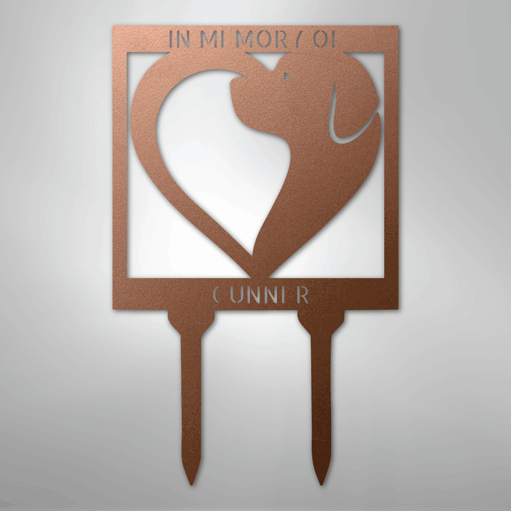 Dog Love Stake - Steel Sign