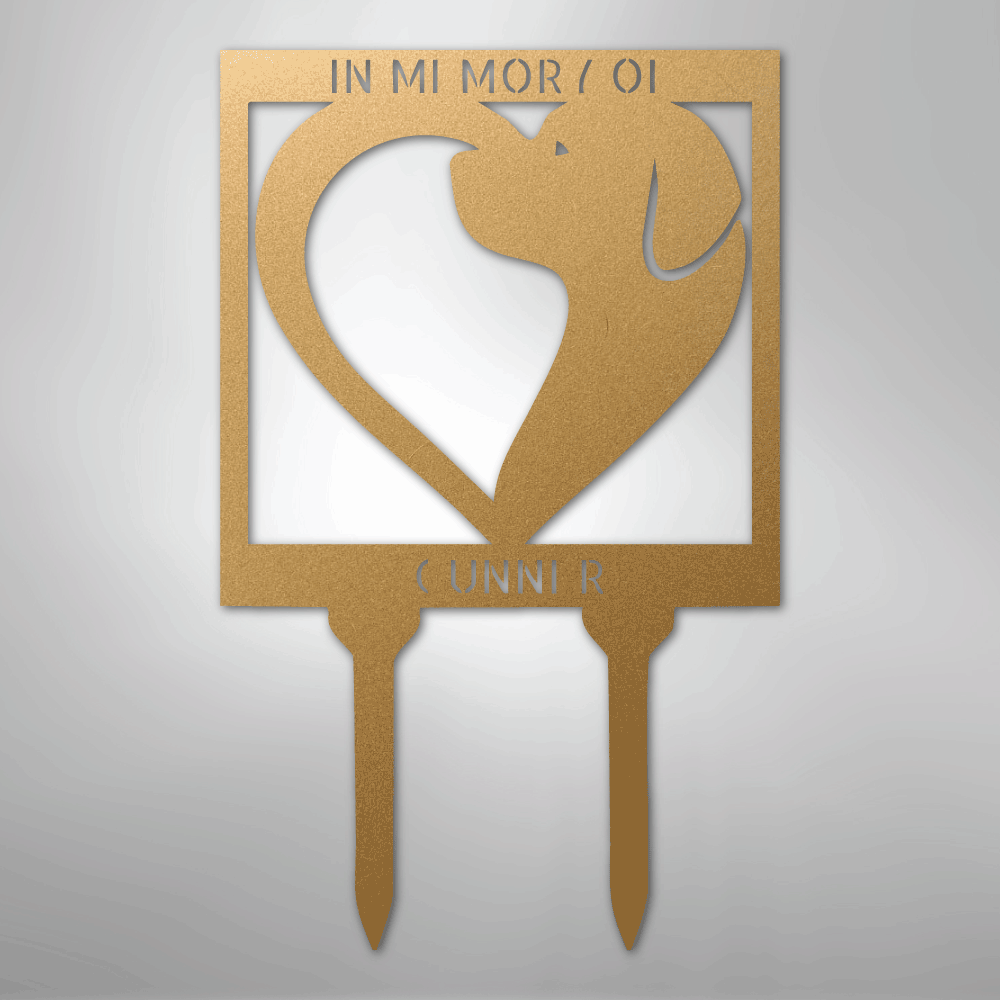Dog Love Stake - Steel Sign