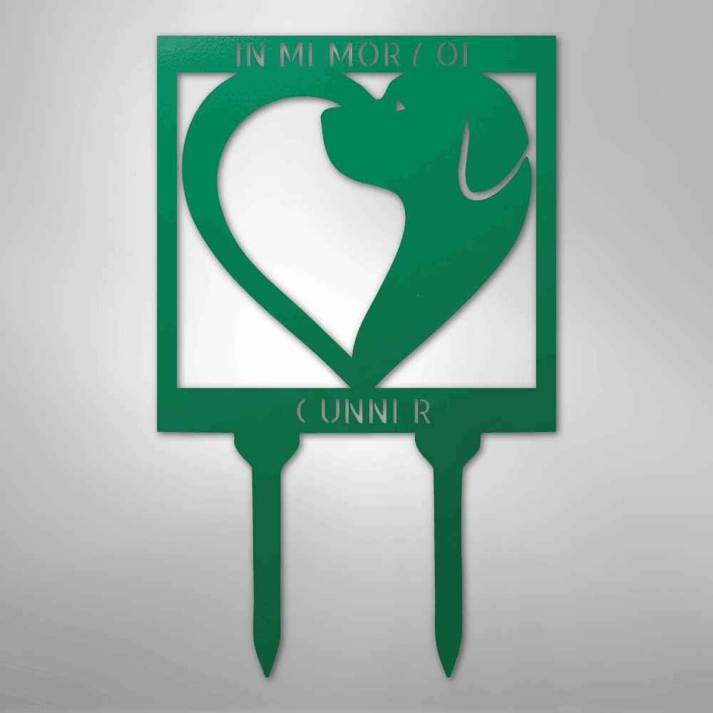 Dog Love Stake - Steel Sign