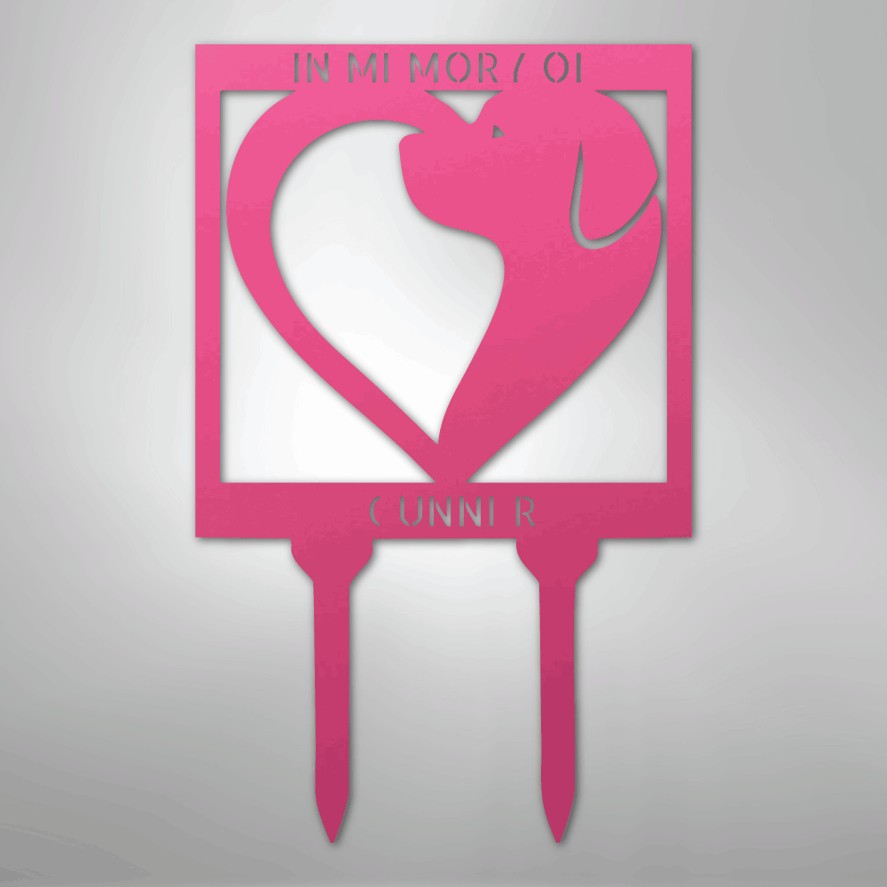 Dog Love Stake - Steel Sign