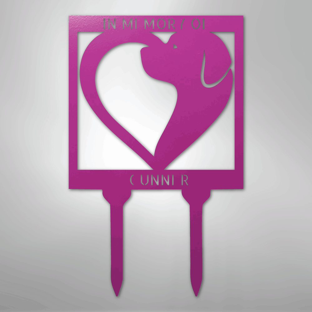 Dog Love Stake - Steel Sign