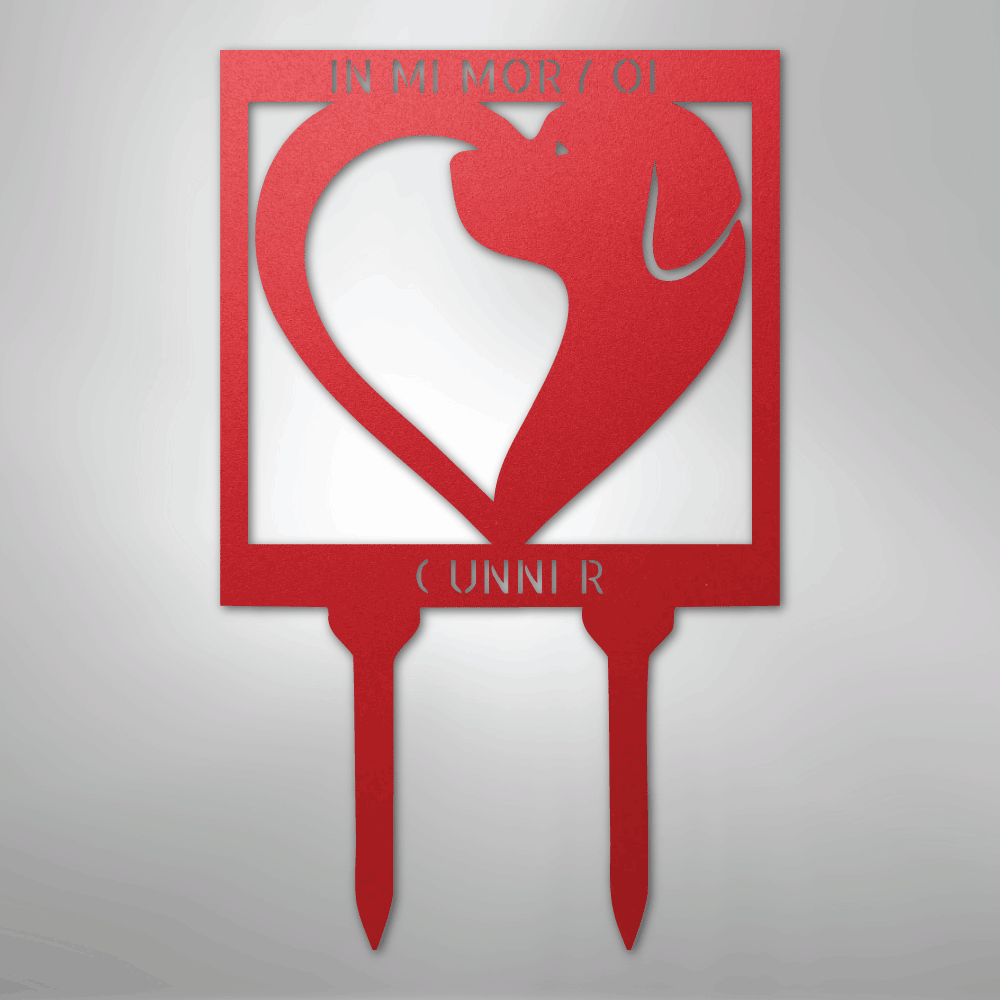 Dog Love Stake - Steel Sign