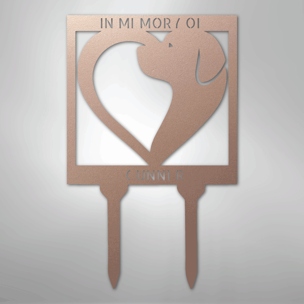 Dog Love Stake - Steel Sign