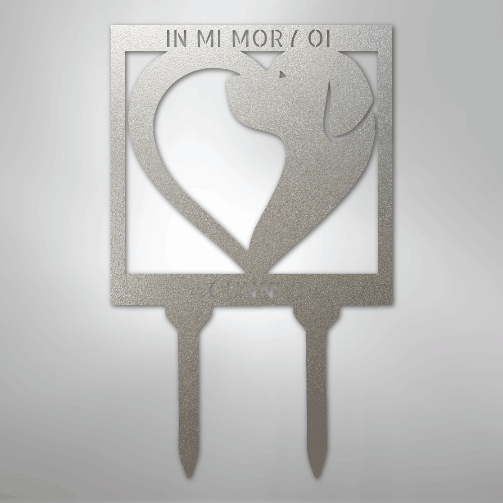 Dog Love Stake - Steel Sign
