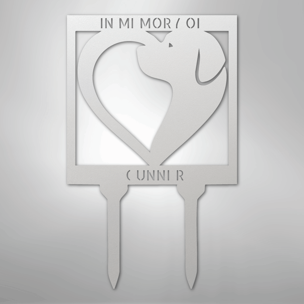 Dog Love Stake - Steel Sign