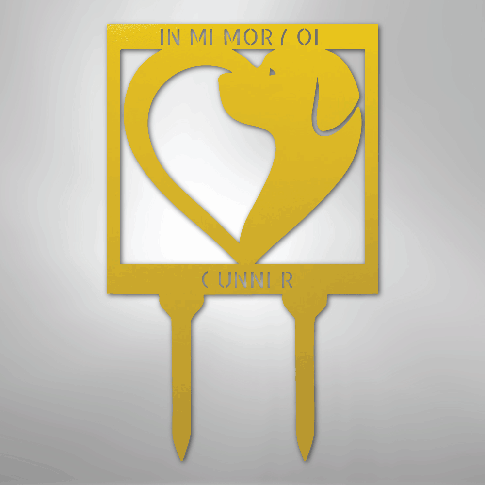 Dog Love Stake - Steel Sign