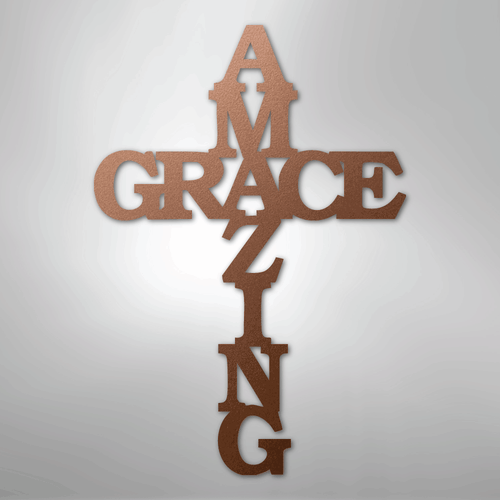 Amazing Grace Cross - Steel Sign
