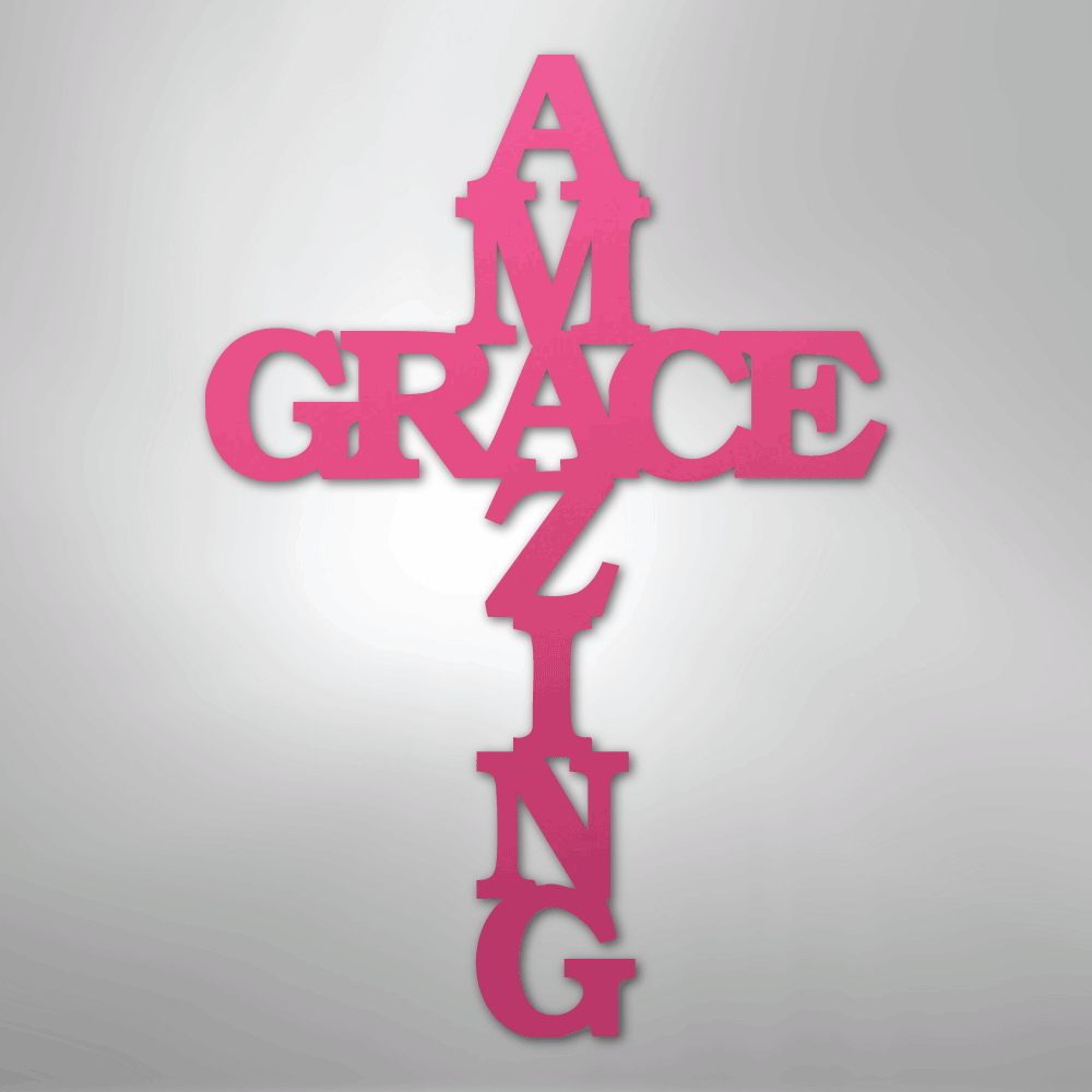 Amazing Grace Cross - Steel Sign