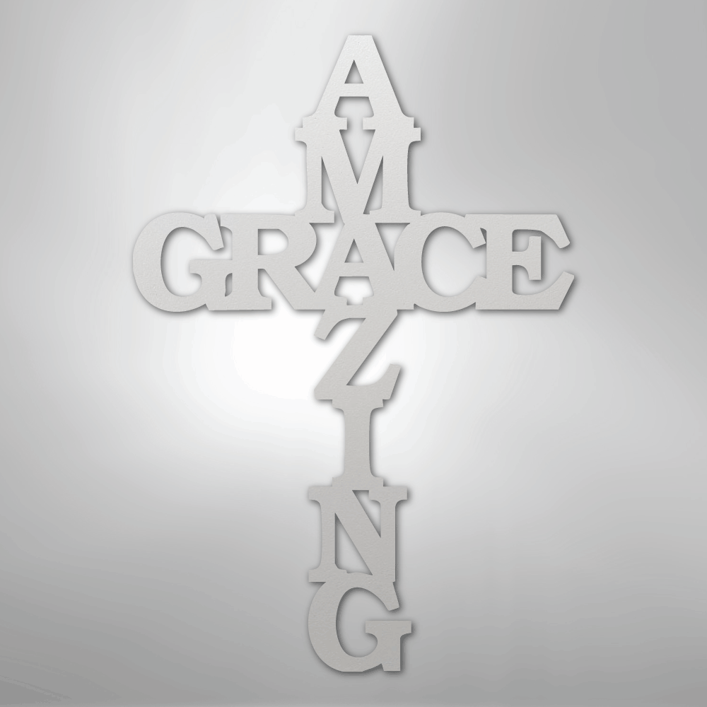 Amazing Grace Cross - Steel Sign