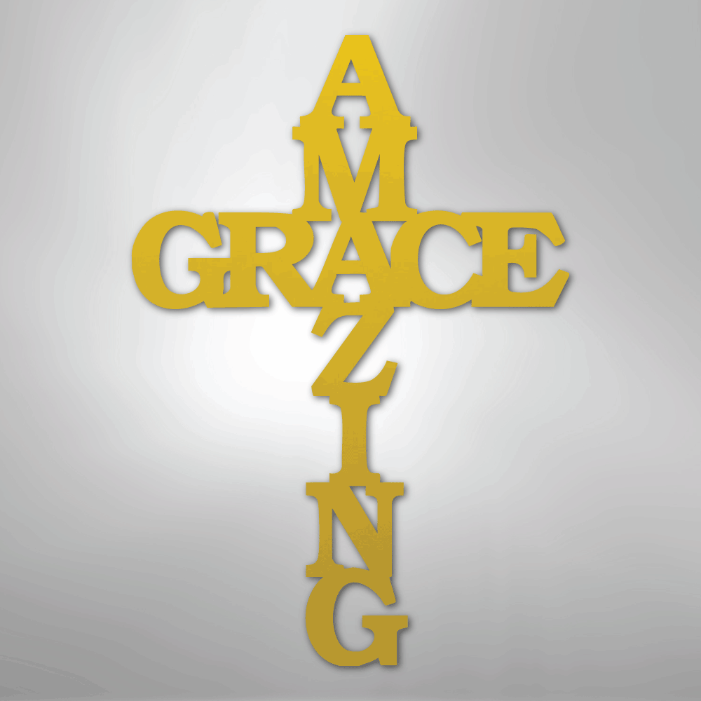 Amazing Grace Cross - Steel Sign