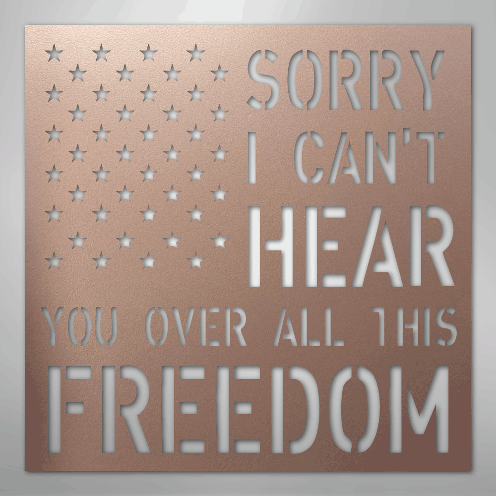 All This Freedom- Steel Sign