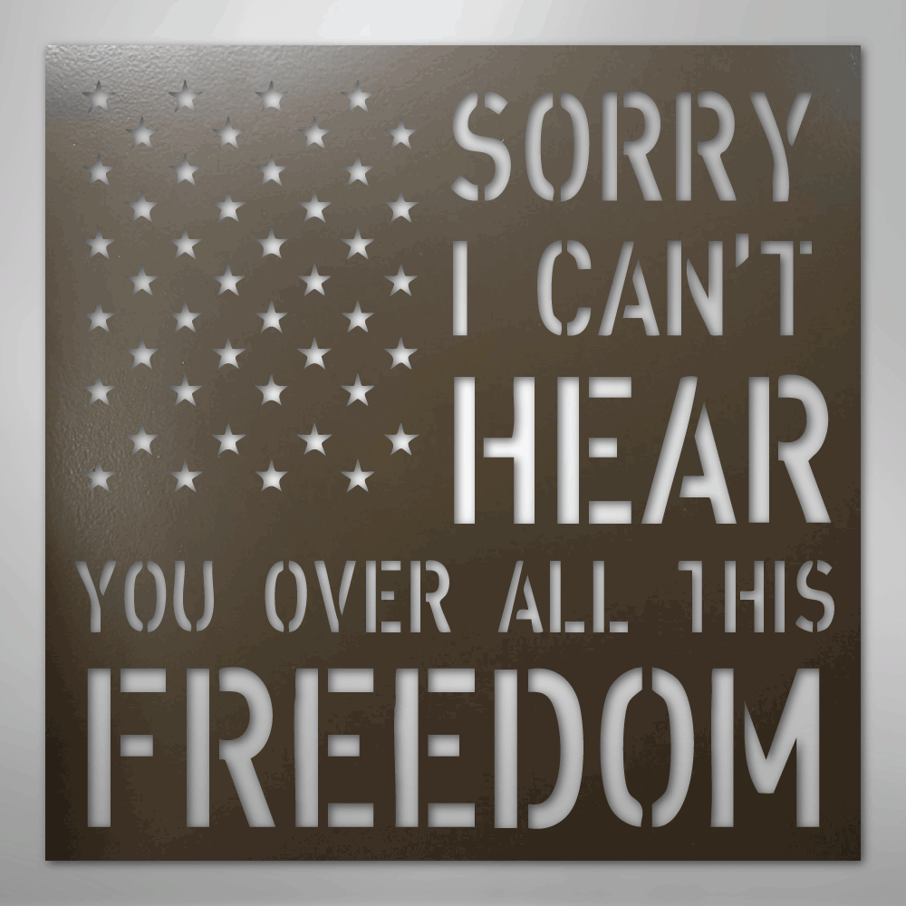 All This Freedom- Steel Sign