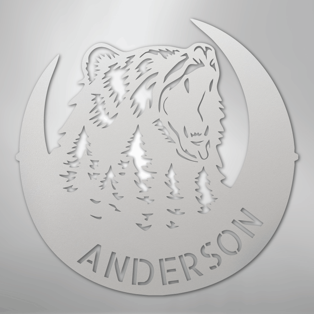 Roaring Bear Monogram - Steel Sign