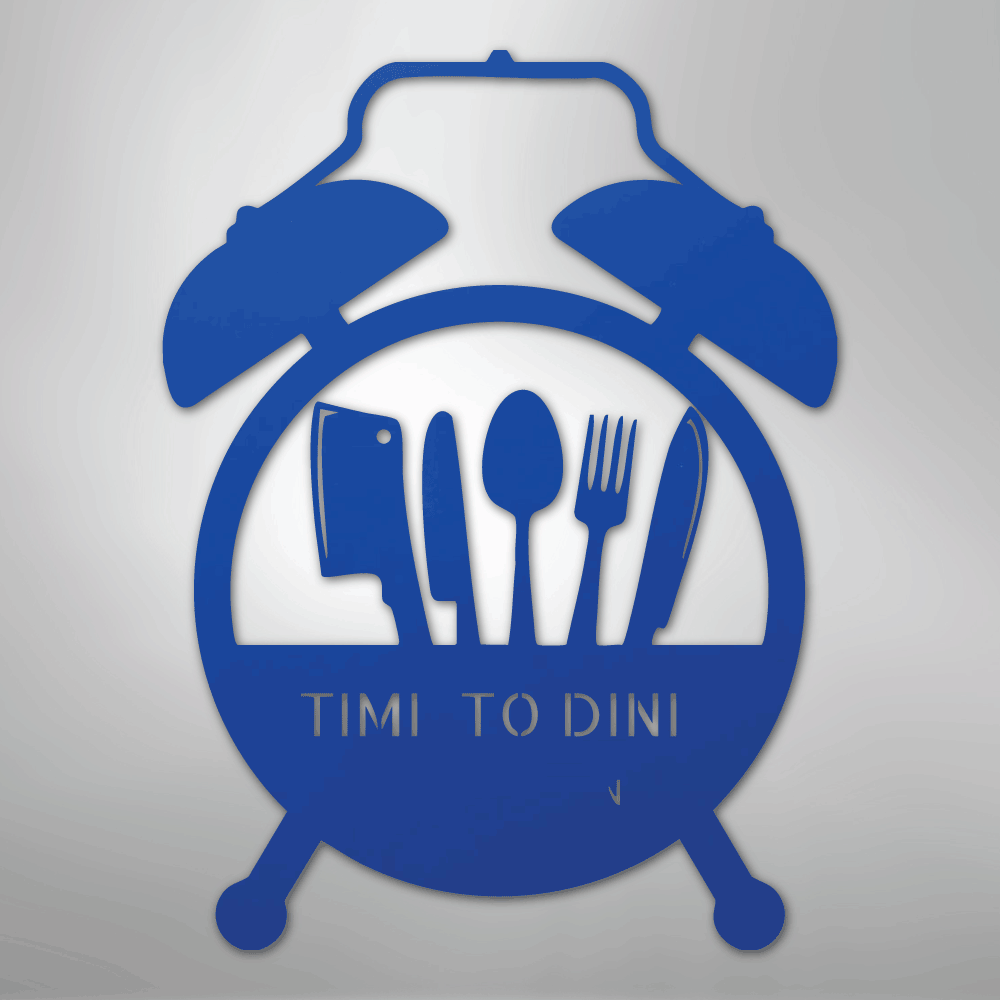 Food Time Monogram - Steel Sign